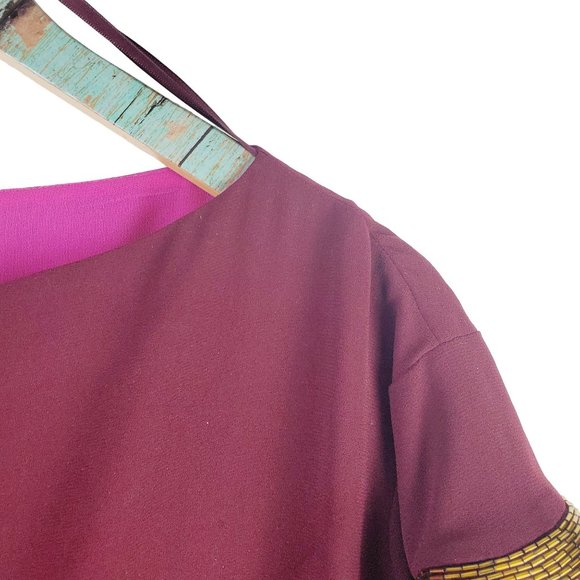 Diane Von Furstenberg Poppie *RARE* Chiffon Copper Beaded Sleeve Dress, 6 - Picture 4 of 8